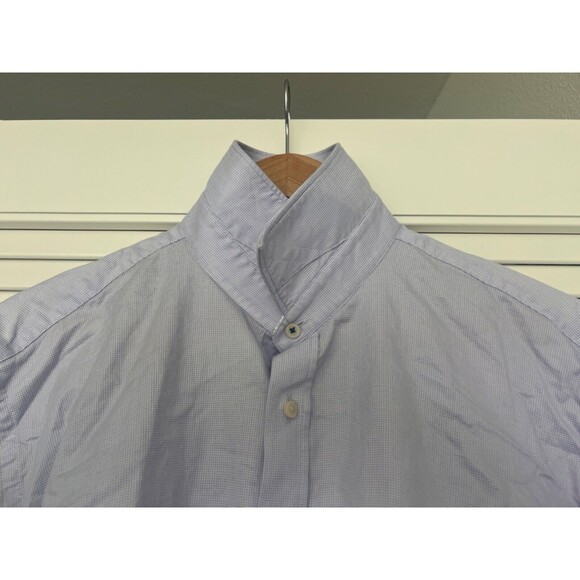 Ted Baker Endurance Shirt Mens 17 34/35 Blue Geometric Long Sleeve Button - Picture 3 of 9